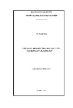 Chế tạo và khảo sát tính chất vật lý của các hạt fe3o4 và fe3o4 pha tạp