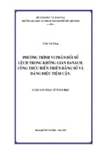 Phương trình vi phân đối số lệnh trong không gian banach công thức biến thiên hằng số và dáng diệu tiện cận