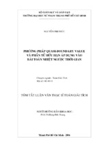 Phương pháp quasi boundayry value và phần tử hữu hạn áp dụng vào toán nhiệt ngược thời gian