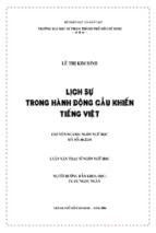 Lịch sử trong hành động cầu khiến tiếng việt