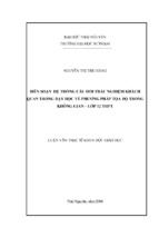 Biên soạn hệ thống câu hỏi trắc nghiệm khách quan trong dạy học về phương pháp tọa độ trong không gian – lớp 12 thpt