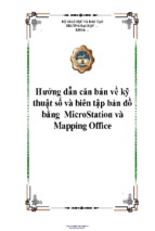 Hướng dẫn căn bản về kỷ thuật số, biên tập bản đồ bằng microstation và mapping office