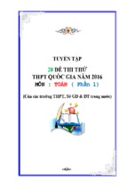 20 ĐỀ THI THỬ THPT QUỐC GIA MÔN TOÁN CÓ ĐÁP ÁN CHI TIẾT