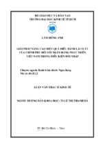 Giải pháp nâng cao hiệu quả điều hành lãi suất của chính phủ đối với ngân hàng phát triển việt nam trong điều kiện hội nhập