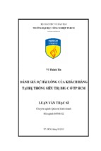 đánh giá sự hài lòng của khách hàng tại hệ thống siêu thị big c ở thành phố hồ chí minh