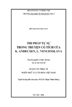 Thi pháp tự sự trong truyện cổ tích của k.andecxen, l.vencenslava (lv01917)