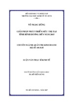 Luận văn thạc sĩ kinh tế giải pháp phát triển siêu thị tại tỉnh bình dương đến năm 2015