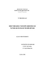 Luận văn thạc sĩ hoàn thiện quản lý nhà nước nhằm nâng cao thị phần vận tải của đội tàu biển việt nam