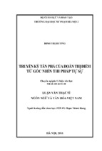 Truyền kỳ tân phả của đoàn thị điểm từ góc nhìn thi pháp tự sự (lv01919)