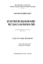 Kế toán thuế thu nhập doanh nghiệp thực trạng và giải pháp hoàn thiện