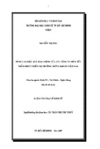 Nâng cao hiệu quả hoạt động của các công ty niêm yết nhằm phát triển thị trường chứng khoán việt nam