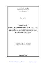 Nghiên cứu những thay đổi về chức năng thất trái bằng siêu âm doppler tim ở bệnh nhân đái tháo đƣờng typ 2