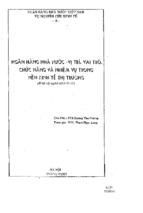 Luận văn thạc sĩ ngân hàng nhà nước   vị trí, vai trò, chức năng và nhiệm vụ trong nền kinh tế thị trường