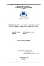 Một số giải pháp huy động vốn cho các dự án đầu tư tại công ty tnhh một thành viên tín nghĩa đến năm 2015