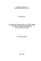 Luận văn thạc sĩ xác định hàm cầu nhập khẩu vật tư nông nghiệp của việt nam trong thời kỳ đổi mới (lấy ví dụ phân bón urê)