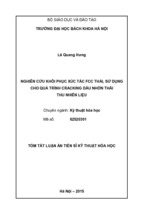 Nghiên cứu khôi phục xúc tác fcc thải, sử dụng cho quá trình cracking dầu nhờn thải thu nhiên liệu ( www.sites.google.com/site/thuvientailieuvip )