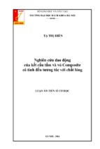 Nghiên cứu dao động của kết cấu tấm và vỏ composite có tính đến tương tác với chất lỏng