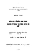 Nâng cao khả năng cạnh tranh của bảo việt nhân thọ trong xu thế hội nhập