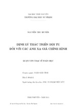 Luận văn thạc sĩ toán học định lý thác triển hội tụ đối với các ánh xạ giả chỉnh hình