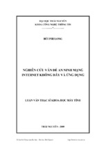 Luận văn thạc sĩ nghiên cứu vấn đề an ninh mạng internet không dây và ứng dụng