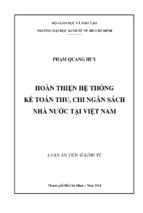 Hoàn thiện hệ thống kế toán thu, chi ngân sách nhà nước tại việt nam ( www.sites.google.com/site/thuvientailieuvip )