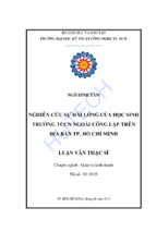 Nghiên cứu sự hài lòng của học sinh trường trung cấp chuyên nghiệp ngoài công lập trên địa bàn thành phố hồ chí minh