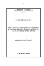 Thiết lập các quy trình kiểm soát nội bộ trong hệ thống kiểm soát nội bộ cho các công ty dệt may địa bàn thành phố hồ chí minh ( www.sites.google.com/site/thuvientailieuvip )