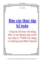 Công tác kế toán vốn bằng tiền và các khoản ứng trước tại công ty tnhh xây dựng đình nguyễn ( www.sites.google.com/site/thuvientailieuvip )