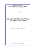 Nâng cao sự hài lòng của khách hàng tại ngân hàng đầu tư và phát triển việt nam– chi nhánh thành phố hồ chí minh ( www.sites.google.com/site/thuvientailieuvip )