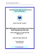 Pháttriển dịchvụ ngânhàngtại các ngân hàngthươngmại việtnam