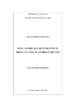 Nâng cao hiệu quả quản trị công ty trong các công ty cổ phần ở việt nam ( www.sites.google.com/site/thuvientailieuvip )