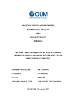 The work – related expectancies, role innovation, procedural justice, and social support affecting on employee job satisfaction