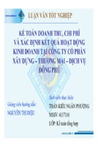 Kế toán doanh thu, chi phí và xác định kết quả hoạt động kinh doanh tại công ty cổ phần xây dựng đông phú ( www.sites.google.com/site/thuvientailieuvip )