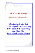 Báo cáo tốt nghiệp kế toán thanh toán thuế giá trị gia tăng và thuế doanh nghiệp ( www.sites.google.com/site/thuvientailieuvip )