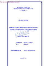 Phục hồi và phát triển sản xuất chè shan tuyết trên địa bàn huyện mai châu, tỉnh hòa bình