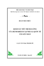 Khảo sát mức độ hài lòng của hành khách tại nhà ga quốc tế tân sơn nhất ( www.sites.google.com/site/thuvientailieuvip )