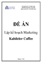 Lập kế hoạch marketing kabileler coffee ( www.sites.google.com/site/thuvientailieuvip )
