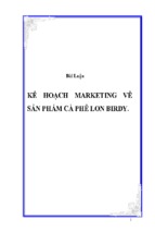 Kế hoạch marketing cho sản phẩm cà phê lon birdy ( www.sites.google.com/site/thuvientailieuvip )