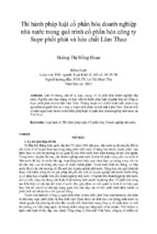 Thi hành pháp luật cổ phần hóa doanh nghiệp nhà nước trong quá trình cổ phần hóa công ty supe phốt phát và hóa chất lâm thao