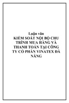 Kiểm soát nội bộ chu trình mua hàng và thanh toán tại công ty cổ phần vinatex đà nẵng ( www.sites.google.com/site/thuvientailieuvip )