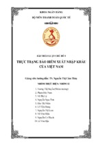 Thực trạng bảo hiểm xuất nhập khẩu của việt nam ( www.sites.google.com/site/thuvientailieuvip )