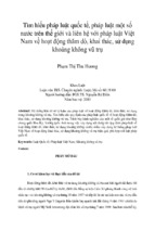 Tìm hiểu pháp luật quốc tế, pháp luật một số nƣớc trên thế giới và liên hệ với pháp luật việt nam về hoạt động thăm dò, khai thác, sử dụng khoảng không vũ trụ