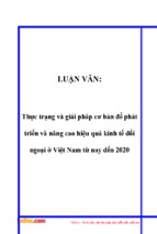 Thực trạng và giải pháp cơ bản để phát triển và nâng cao hiệu quả kinh tế đối ngoại ở việt nam từ nay đến 2020 ( www.sites.google.com/site/thuvientailieuvip )