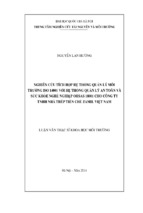 Nghiên cứu tích hợp hệ thống quản lý môi trường iso 14001 với hệ thống quản lý an toàn và sức khỏe nghề nghiệp ohsas 18001 cho công ty tnhh nhà thép tiền chế zamil việt nam
