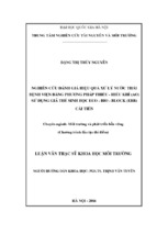 Nghiên cứu đánh giá hiệu quả xử lý nước thải bệnh viện bằng phương pháp thiếu   hiếu khí (ao) sử dụng giá thể sinh học eco – bio – block (ebb) cải tiến