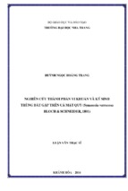 Nghiên cứu thành phần vi khuẩn và ký sinh trùng bắt gặp trên cá mặt quỷ (synanceia verrucosa bloch & schneider, 1801)