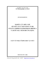 Nghiên cứu điều chế sét hữu cơ từ bentonit ấn độ với etyltriphenylphotphoni bromua và bước đầu dò ứng dụng
