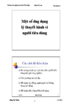 Mot so ung dung ly thuyet hanh vi tieu dung