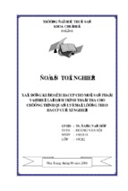 đồ án xây dựng kế hoạch haccp cho một sản phẩm và thiết lập lịch trình thẩm tra cho chương trình quản lý chất lượng theo haccp của xí nghiệp