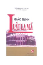 Giáo trình luật la mã ts. nguyễn ngọc điện